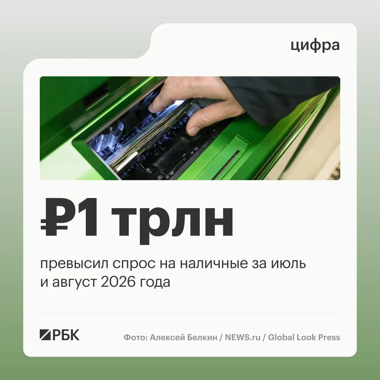 В августе объем наличных в обращении вырос на 443 млрд рублей, продолжая рост с начала года; пик спроса зафиксирован в апреле на уровне 678,7 млрд.